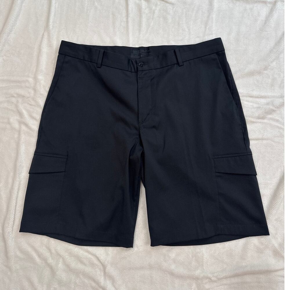 Nike Golf Standard Fit Dri Fit Black Cargo Shorts Size 36